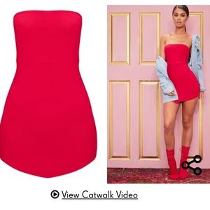 Pretty Little Thing Red Bodycon Dress